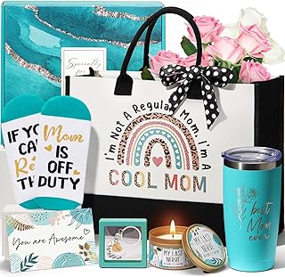 Mothers Day Best Mom Gifts from Daughter Son kids, Birthday Gift Basket for Mom Women Mother-in-Law Mama Christmas Mothers Day Gifts New Mama Gift for Women Wife from Husband w/ Canvas Tote Bag
