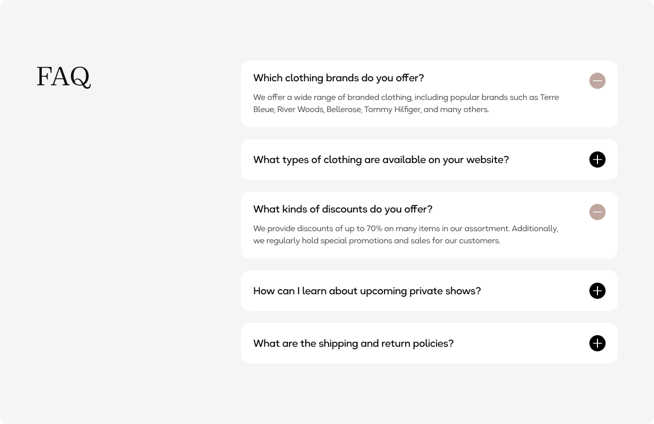 FAQ section of ShoppingEventVIP answering common user questions
