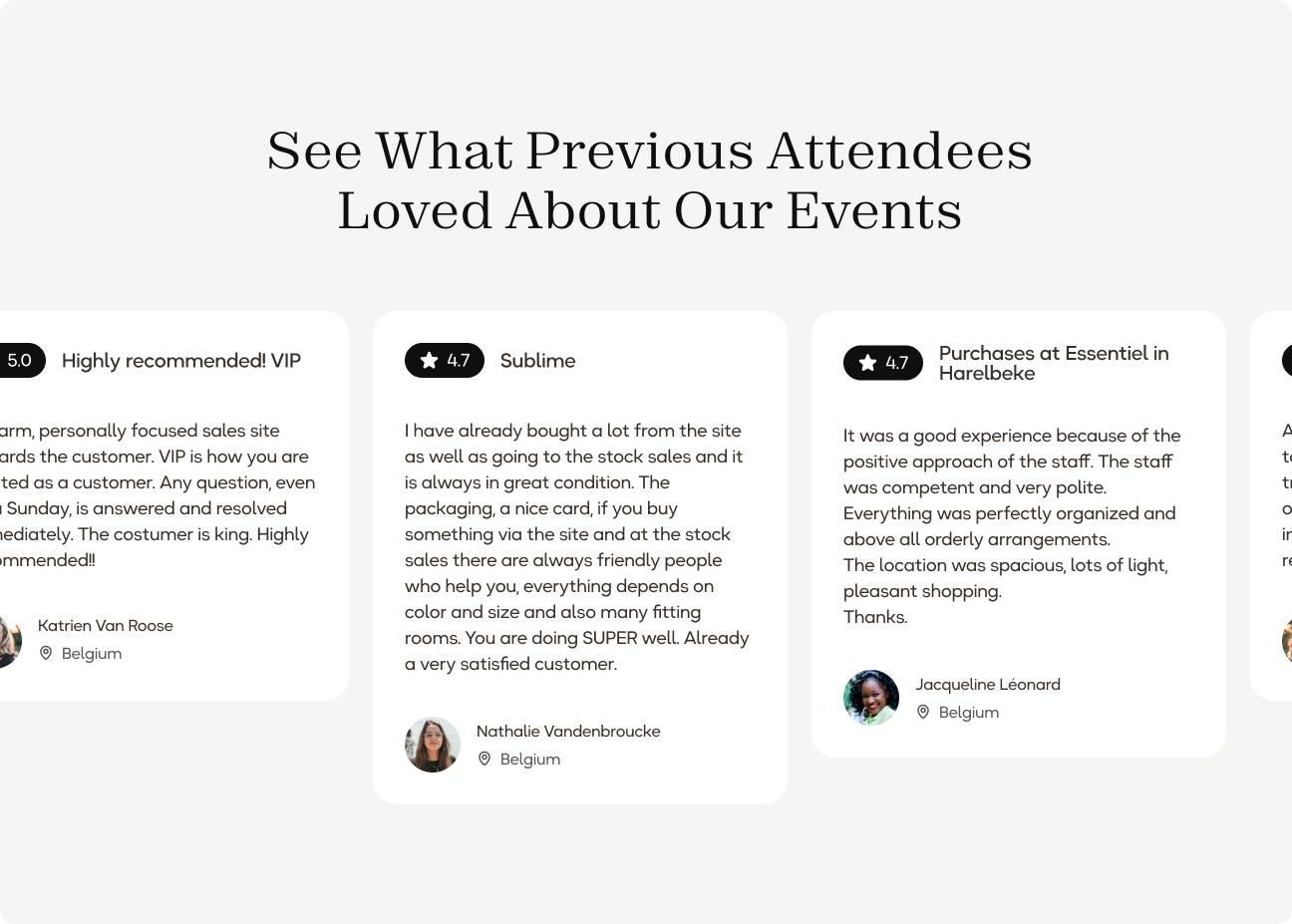 Text reviews from satisfied ShoppingEventVIP users