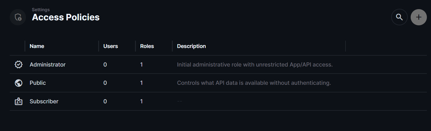 Access policies for securing collections
