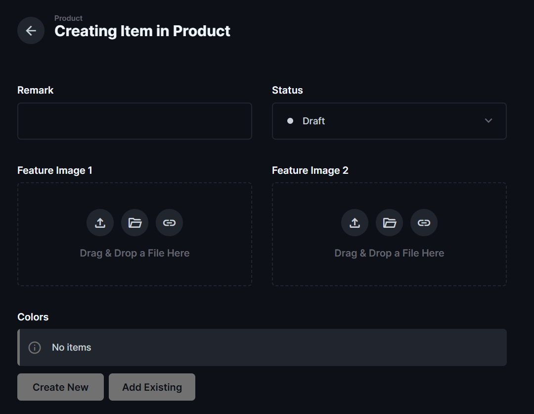 Adding a new product - 1