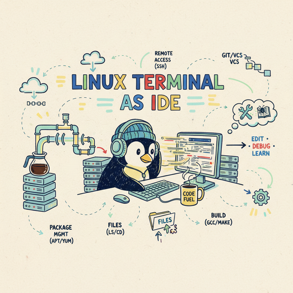 🐧☕ My IDE is the Linux Terminal: Brewing Code with the Command Line