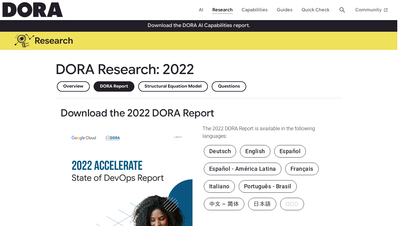 Accelerate State of DevOps Report 2022