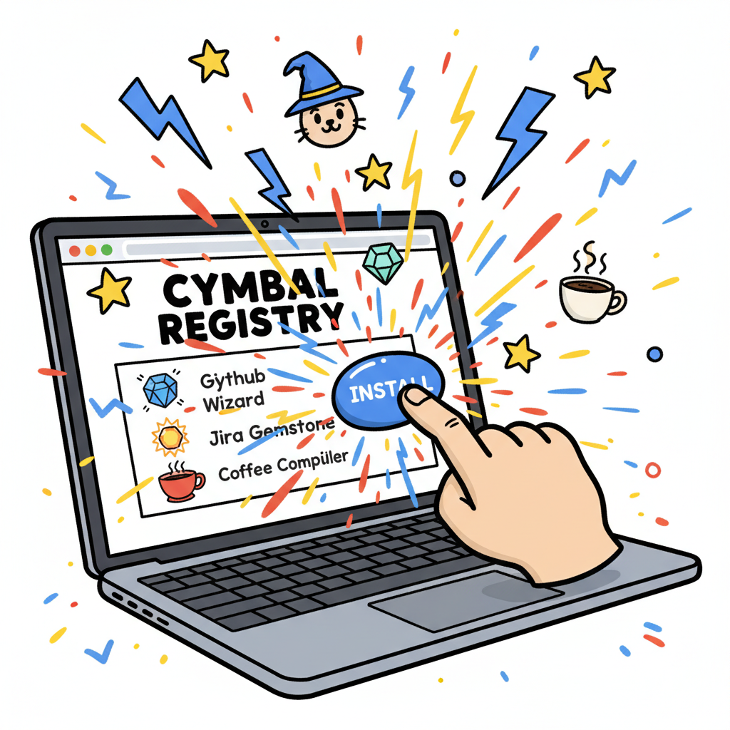 Illustration of a developer superpowering their workflow with extensions