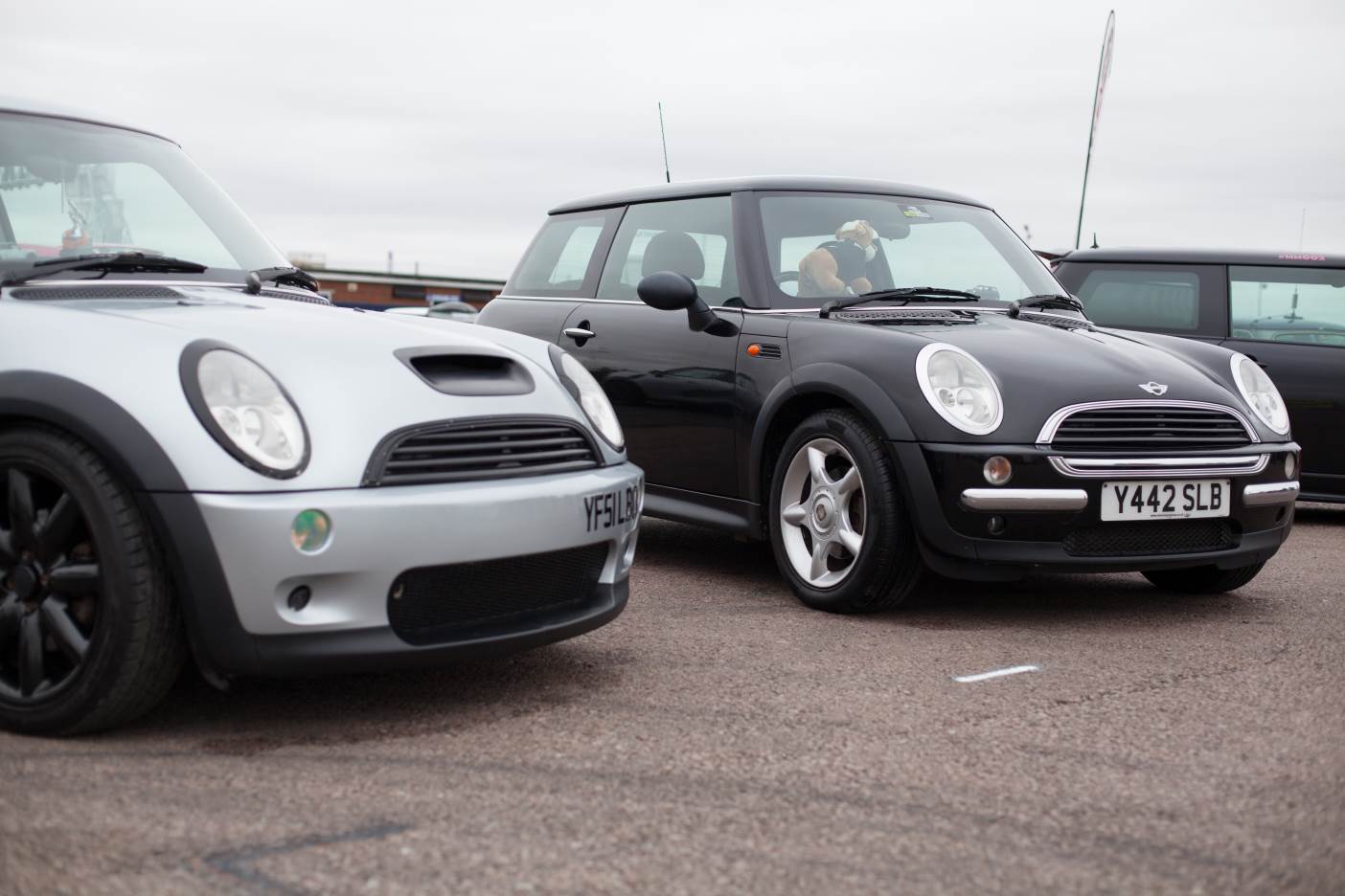 2001 Y Reg black MINI with silver 51 plate on show at MINI In The Park MITP show