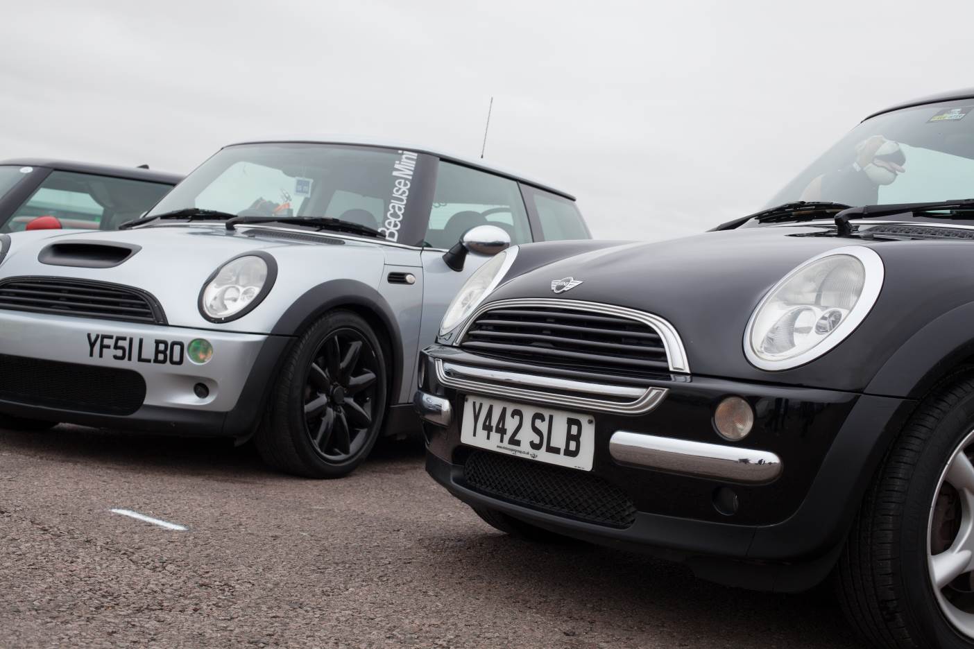 2001 Y Reg black MINI with silver 51 plate on show at MINI In The Park MITP show