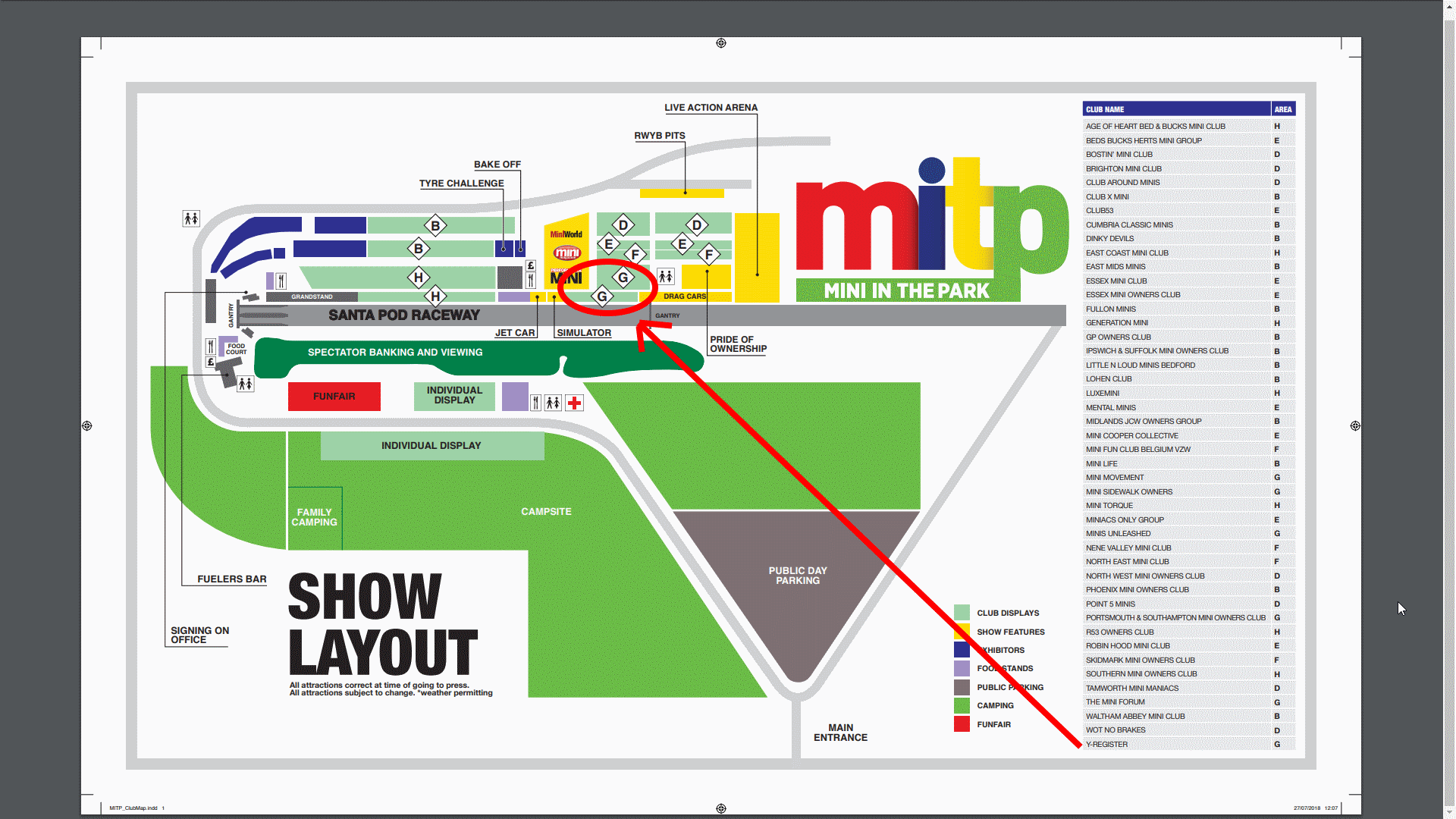 2018 MITP Stand Location