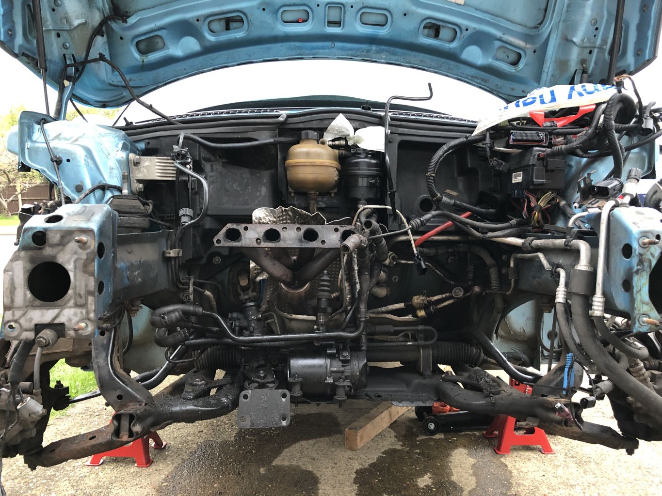 MINI Cooper S R53 Engine removed from car