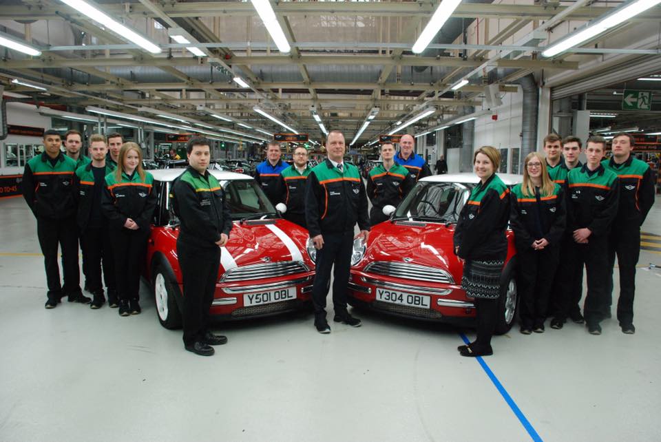 2001 Y Reg MINIs being photographed in 2014 to celebrate 15 years of MINI