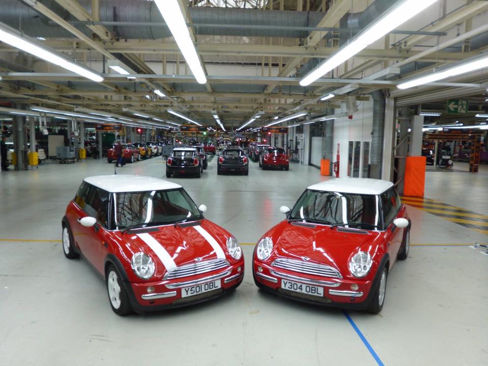 2001 Y Reg MINIs being photographed in 2014 to celebrate 15 years of MINI