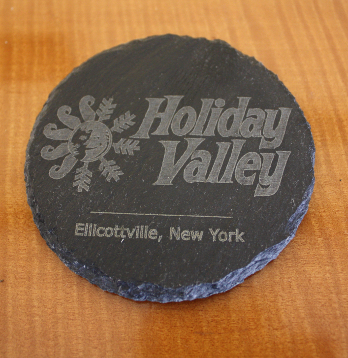 Custom slate rock coaster engraving with text or photo – PB Laser Engraving