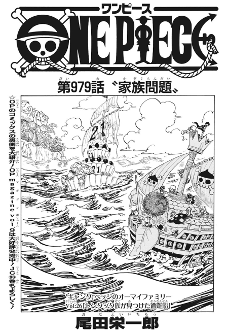 One Piece Cover Chapter 979 Family Problem