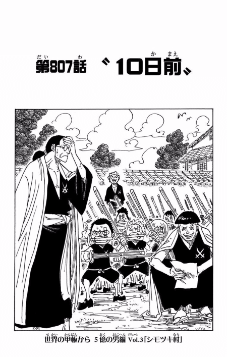 One Piece Cover Chapter 807 10 Days Ago One Piece Cover Chapter 807 10 Days Ago