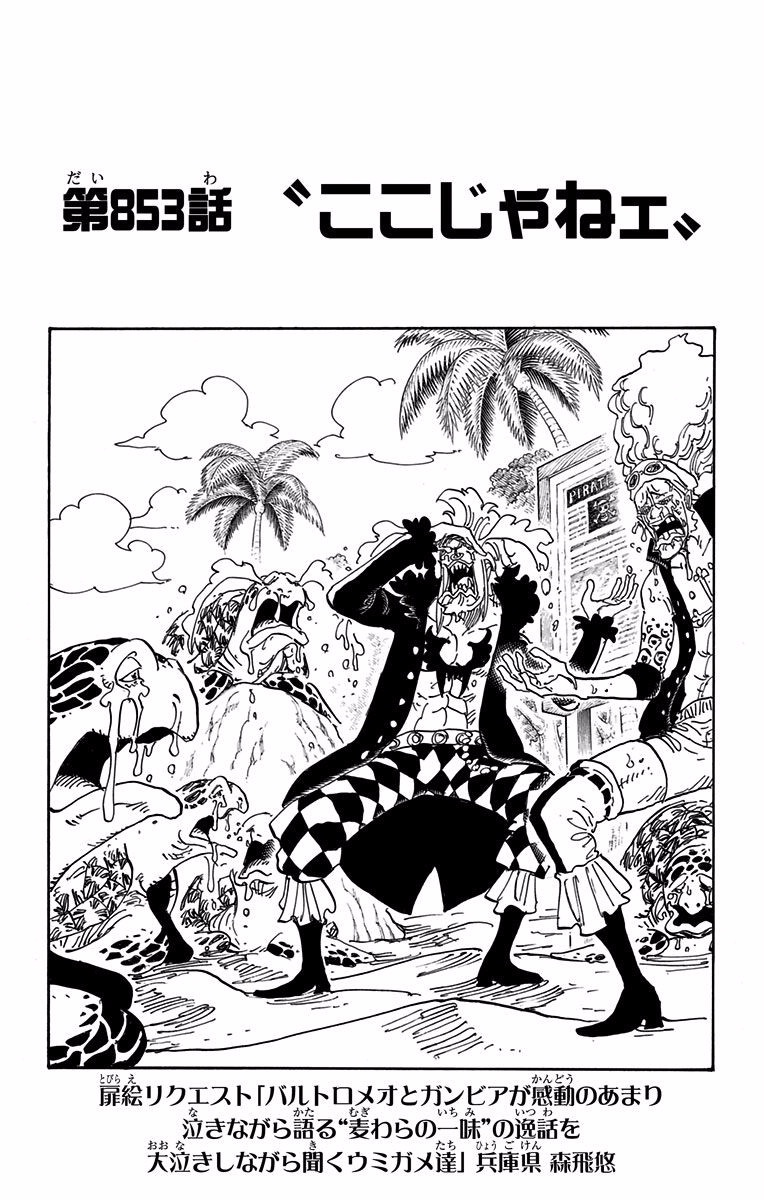 One Piece Cover Chapter 853 Not Here