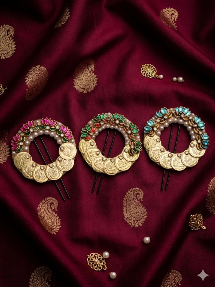 Casu and lotus hair brooch 6
