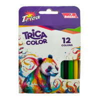 Bahadur Trica Color Pencils 12 Colors Half Size