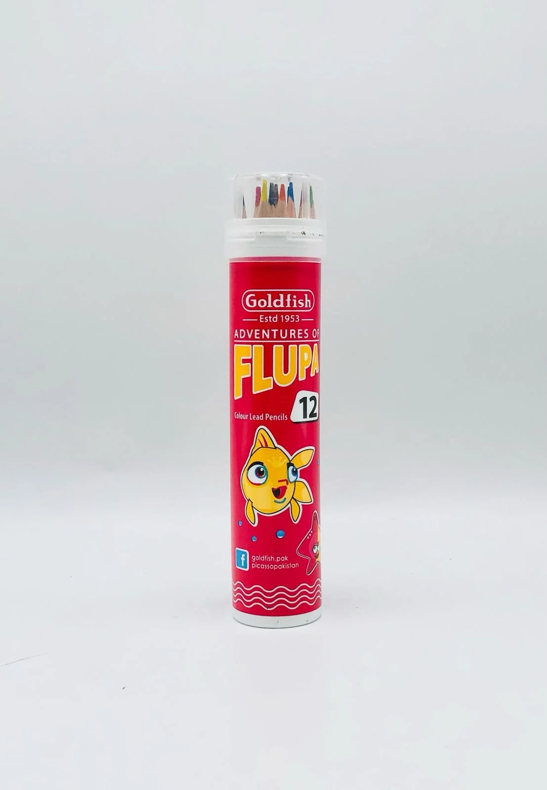Goldfish Color Pencil Full Size Tin Of 12 Color Pencils
