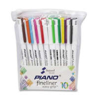 Piano Fineliner Easy Grip 10-Pcs Packs Mix Colors