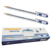 Piano Crystal Gel Needle Ball Points Blue 10-Pcs