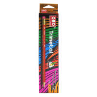 Oro Trimetal Led Metallic Pencil With Matching Eraser HB 12 Pencils
