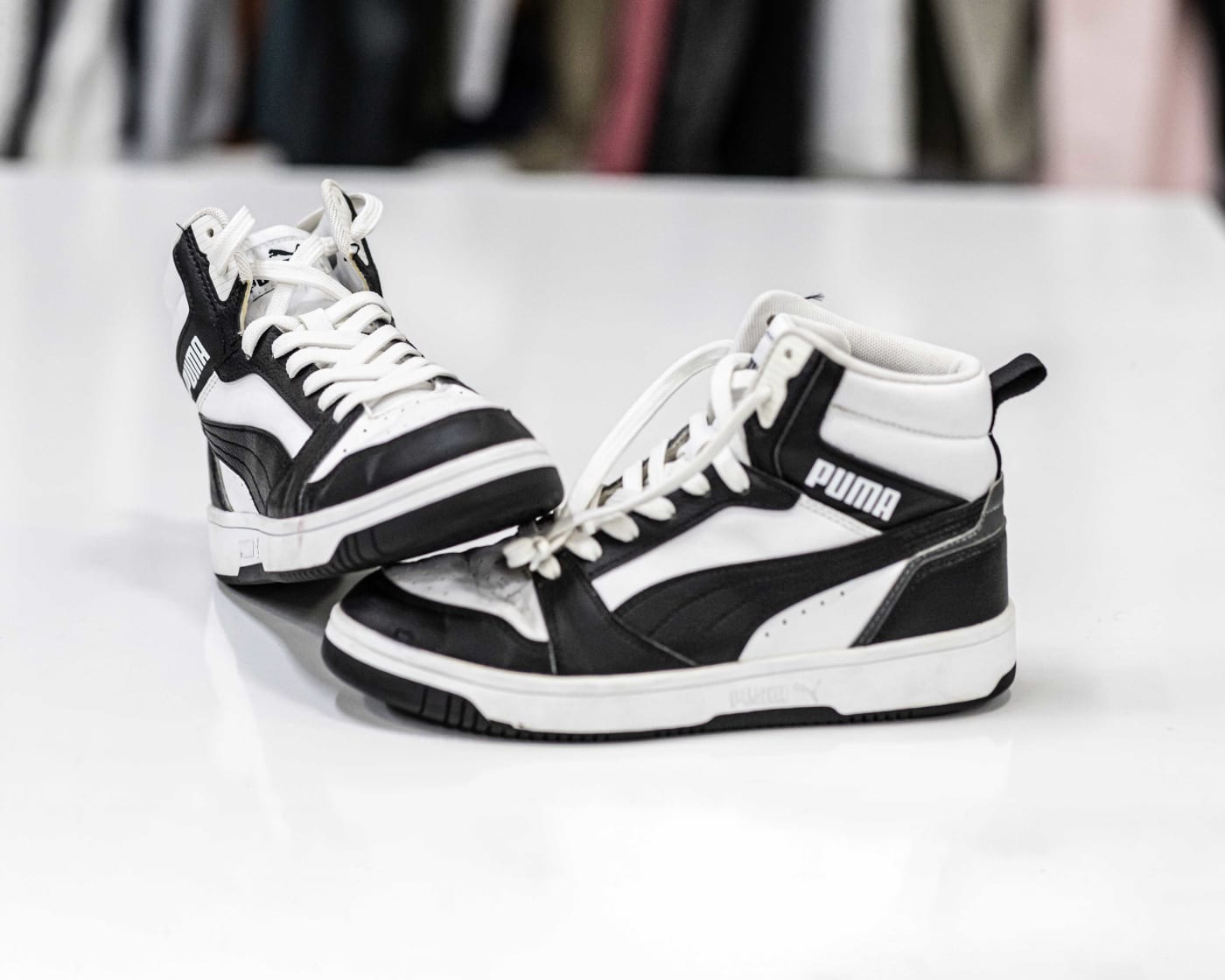 Black & White Basketball High-Top