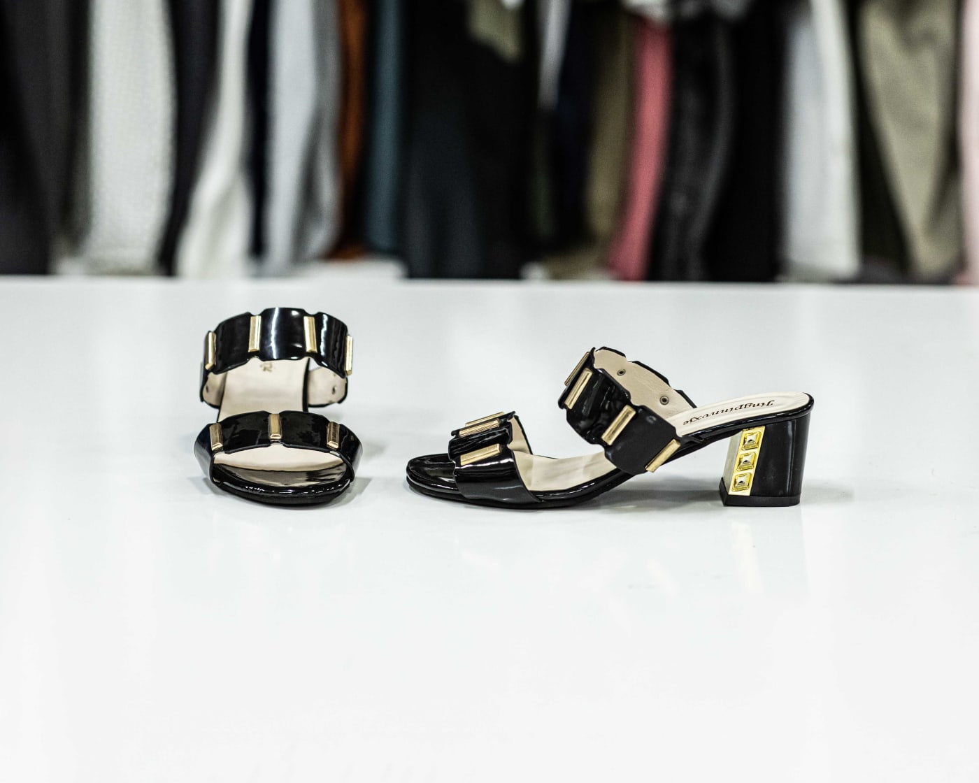 Black & White Block Mule