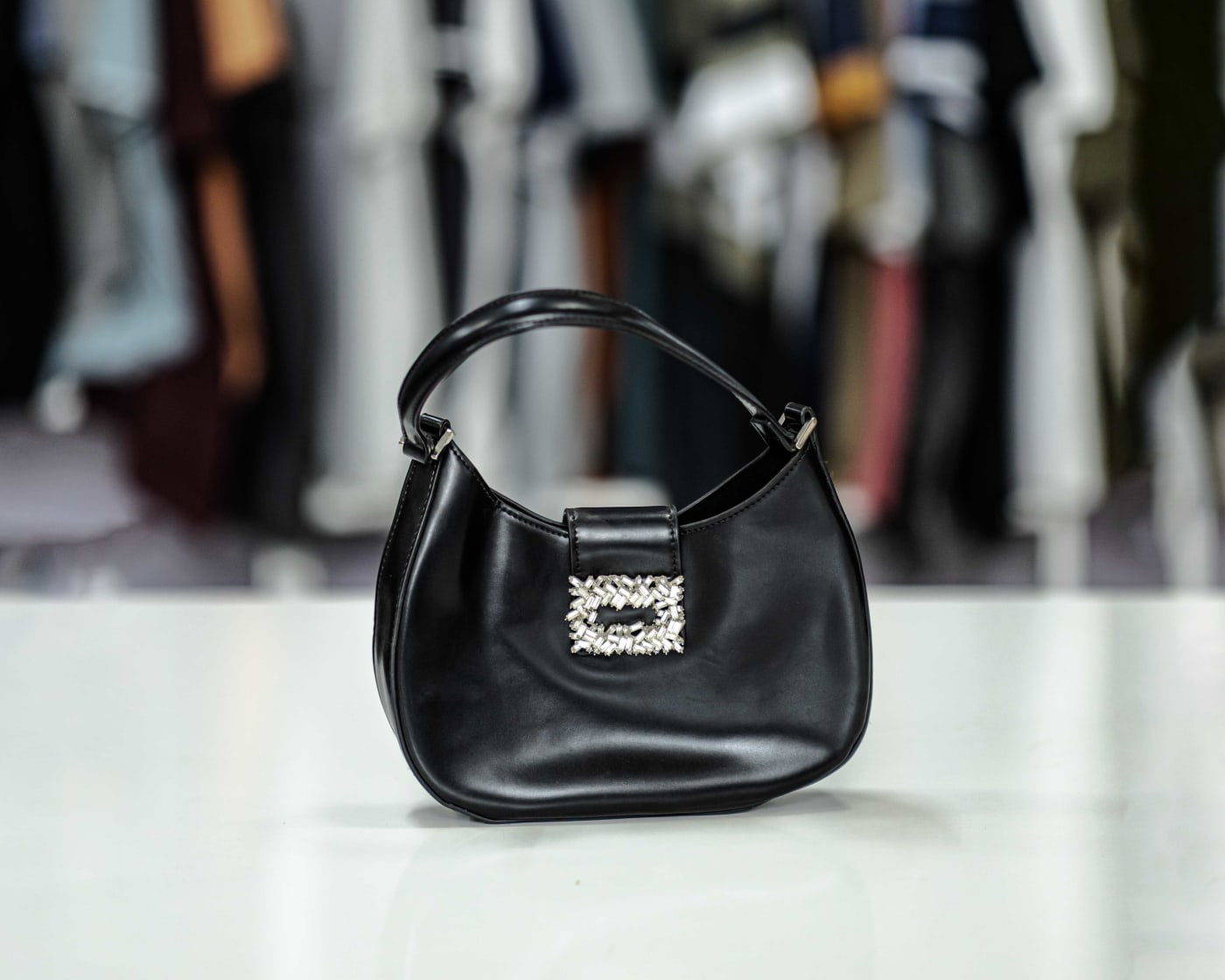 Black Crystal-Buckle Hobo