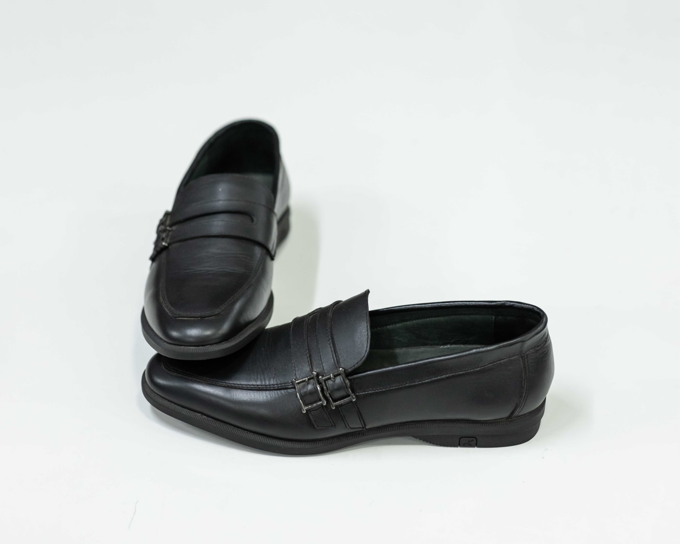 Black Leather Driving Loafer