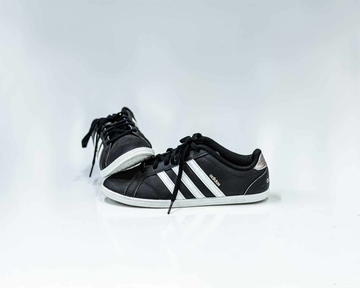 Black Striped Low Trainer