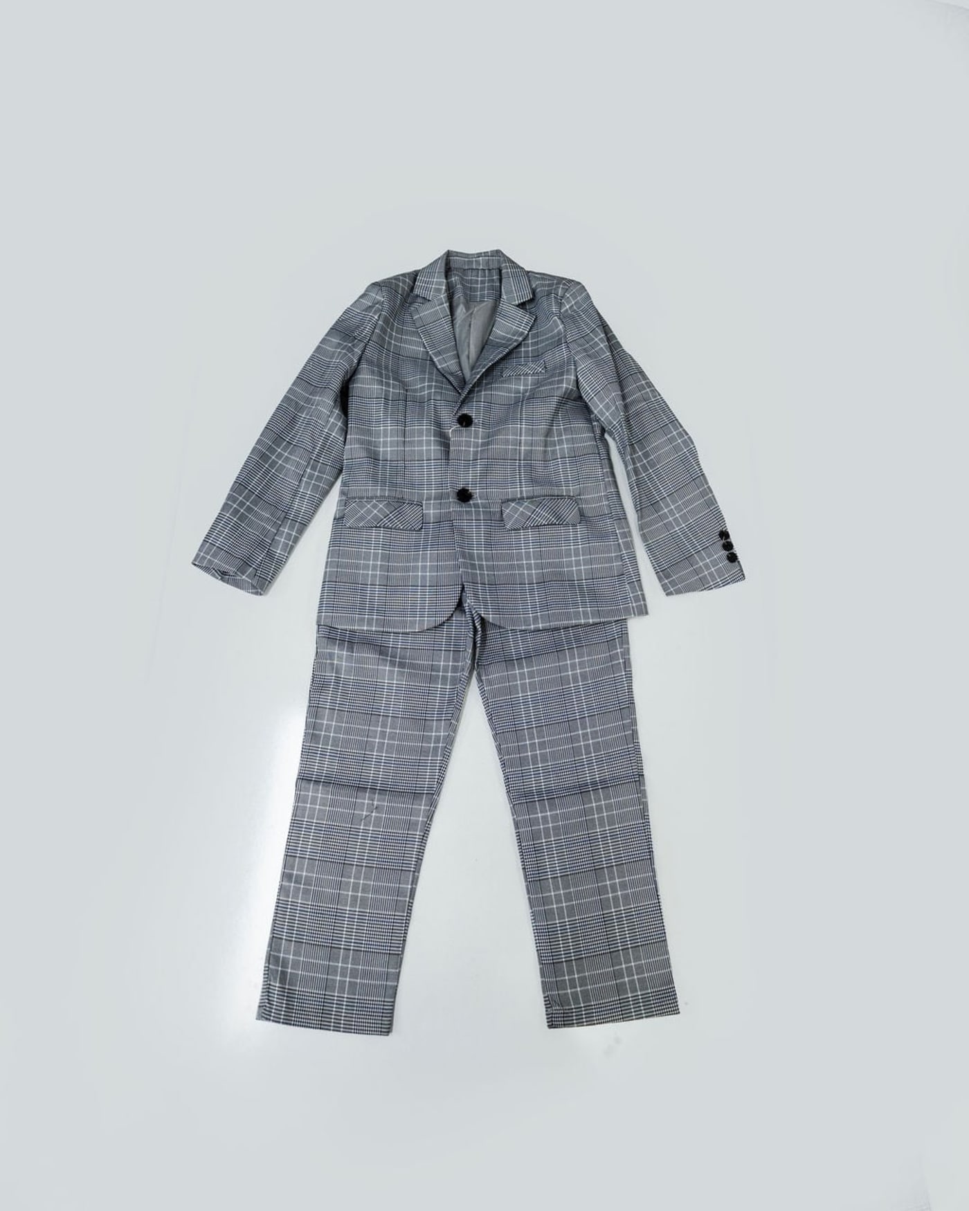 Boys' Grey Check Suit — image 1