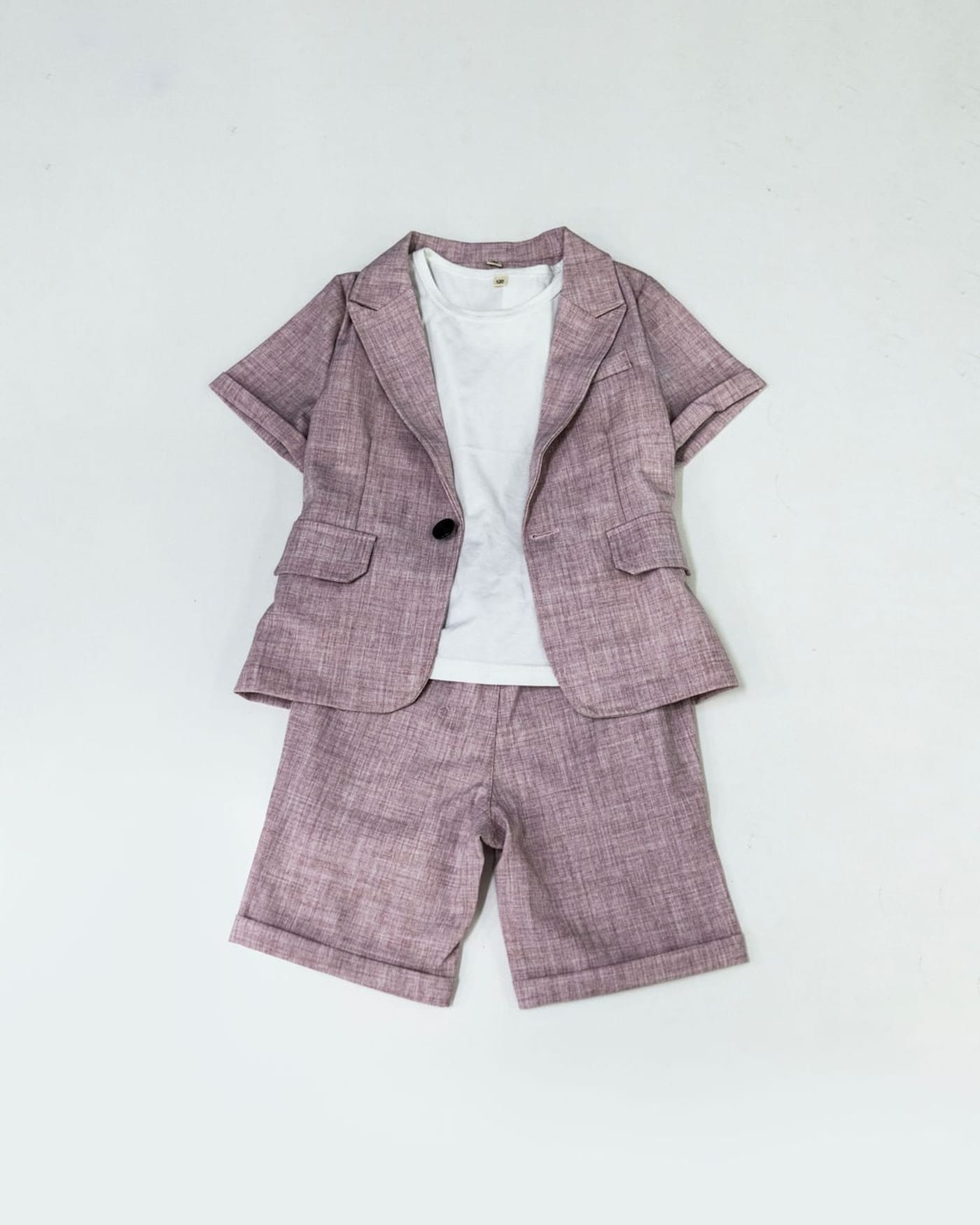 Boys' Mauve Check Short Suit