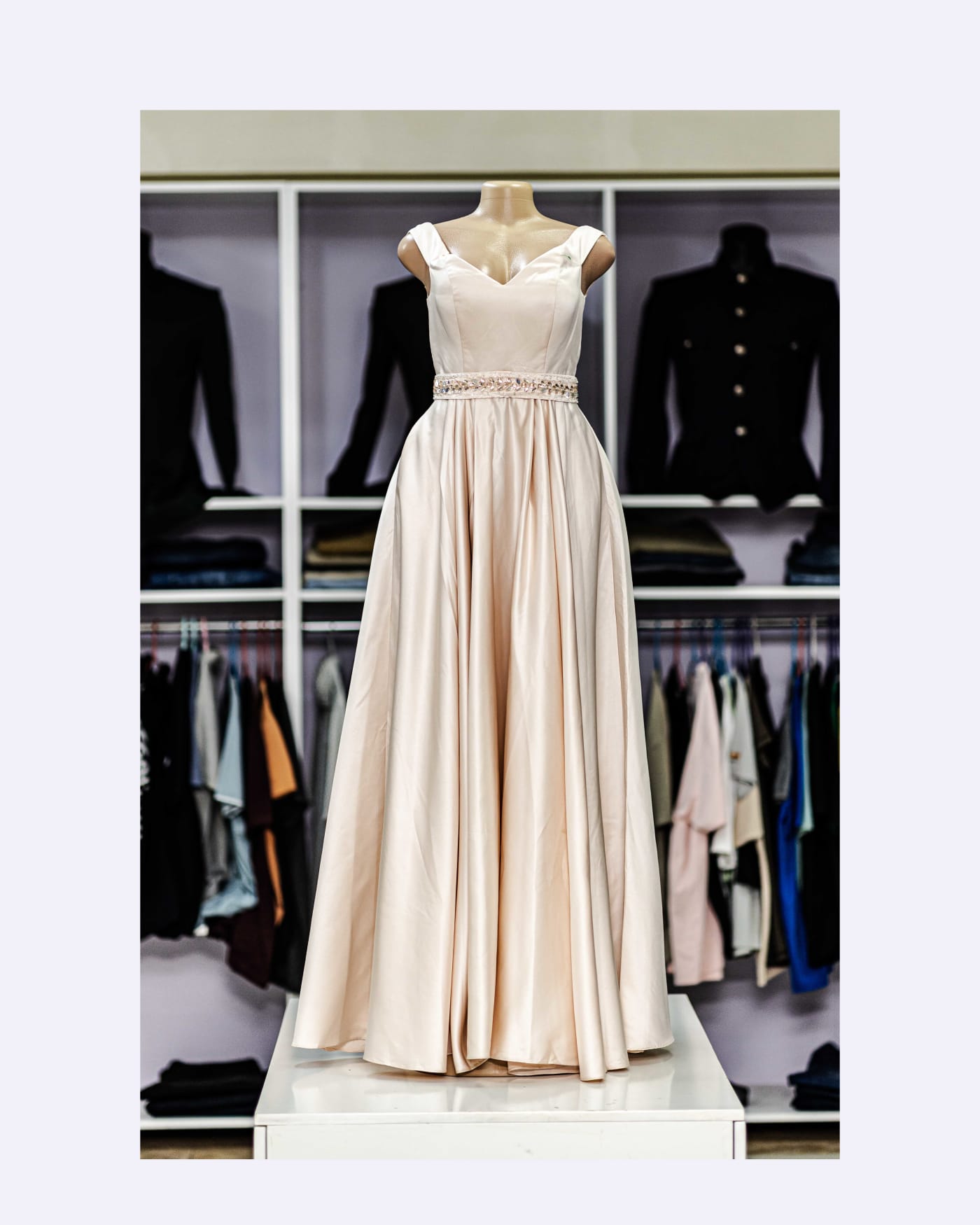 Champagne Lace Ball Gown — image 1