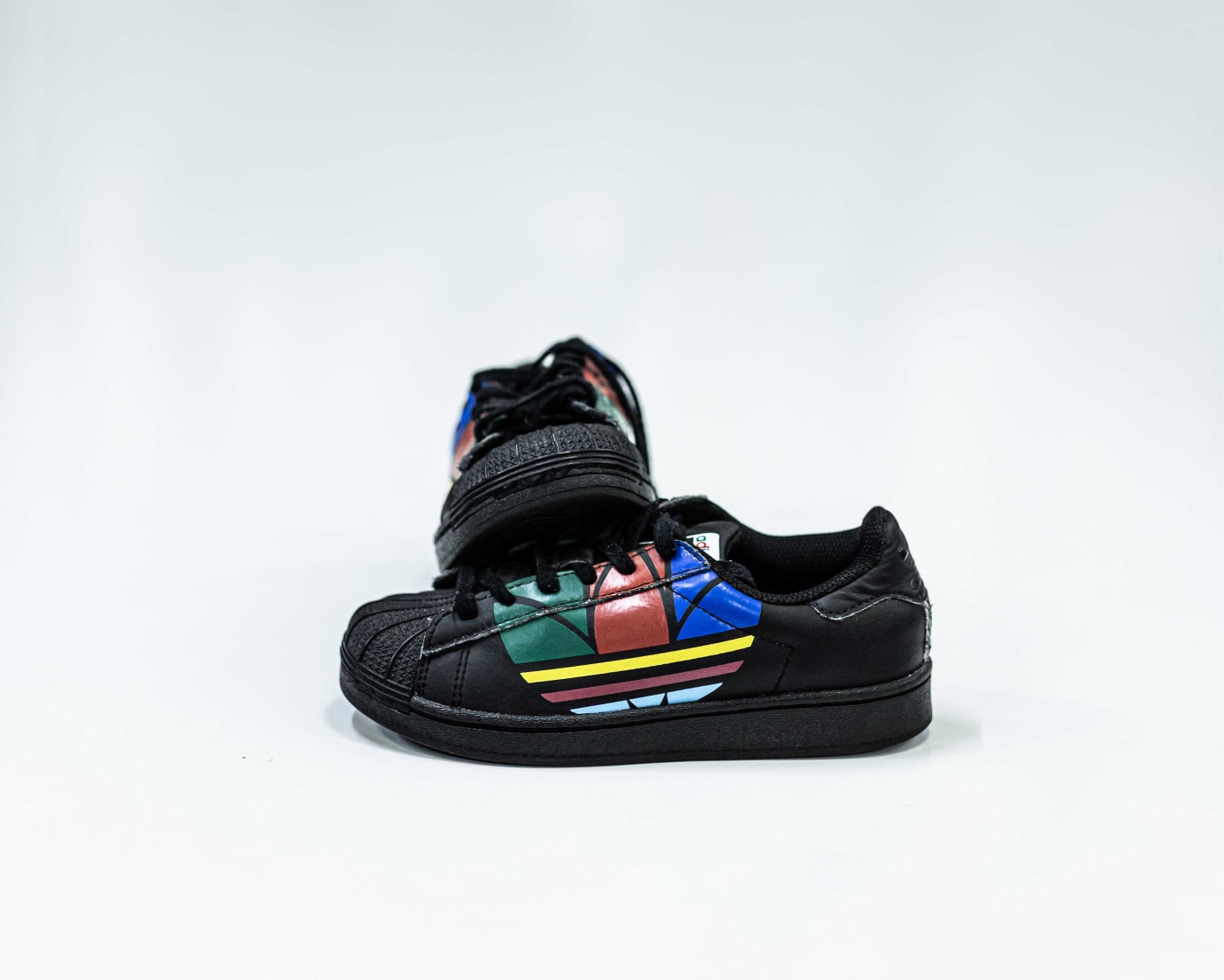 Kids' Black Multicolour Trainer — image 1