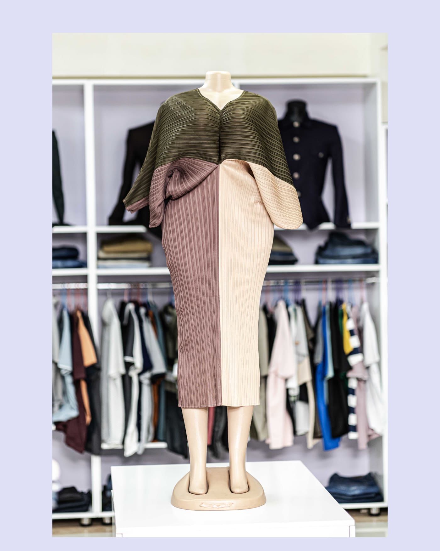 Olive & Blush Pleated Set — image 1
