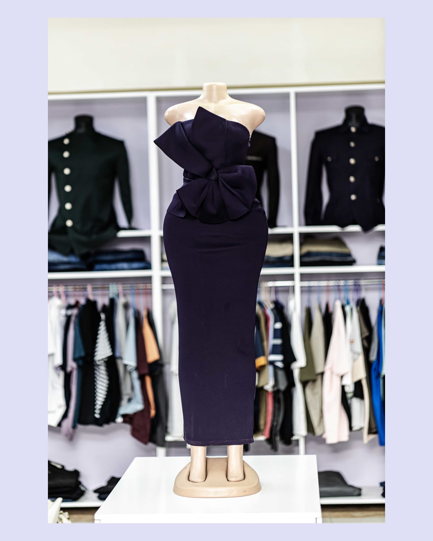 Purple Bow-Front Midi