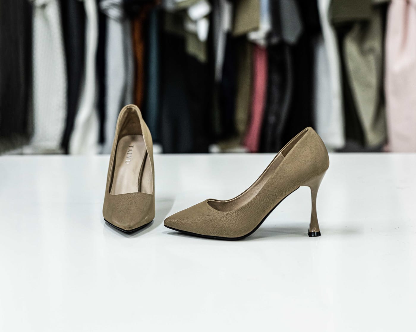 Taupe Pointed Stiletto