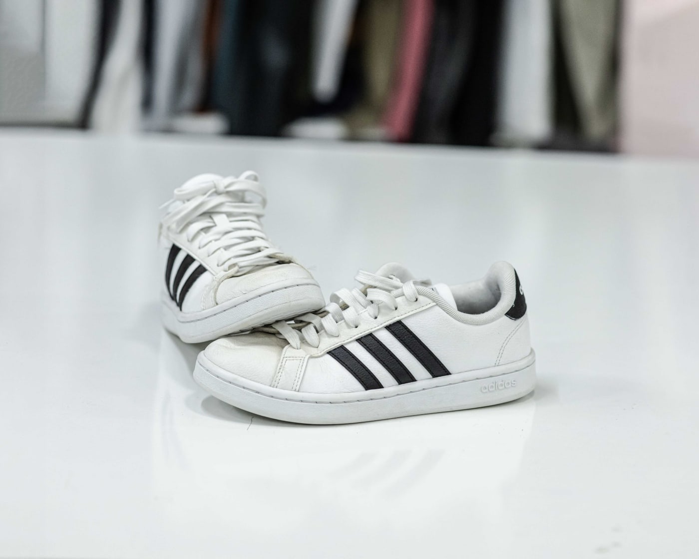 White & Black Court Trainer