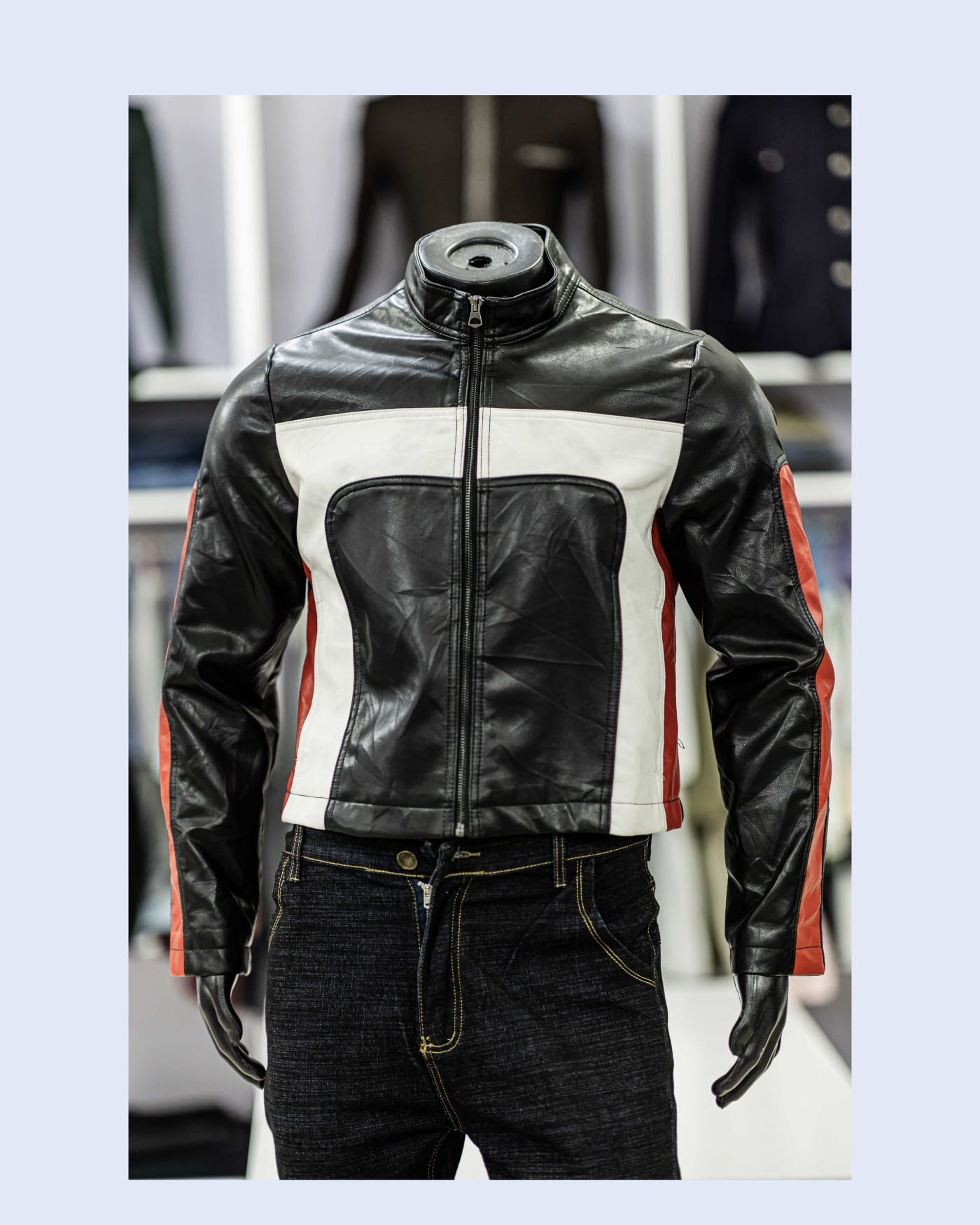 Black & Red Leather Racing Jacket — image 1