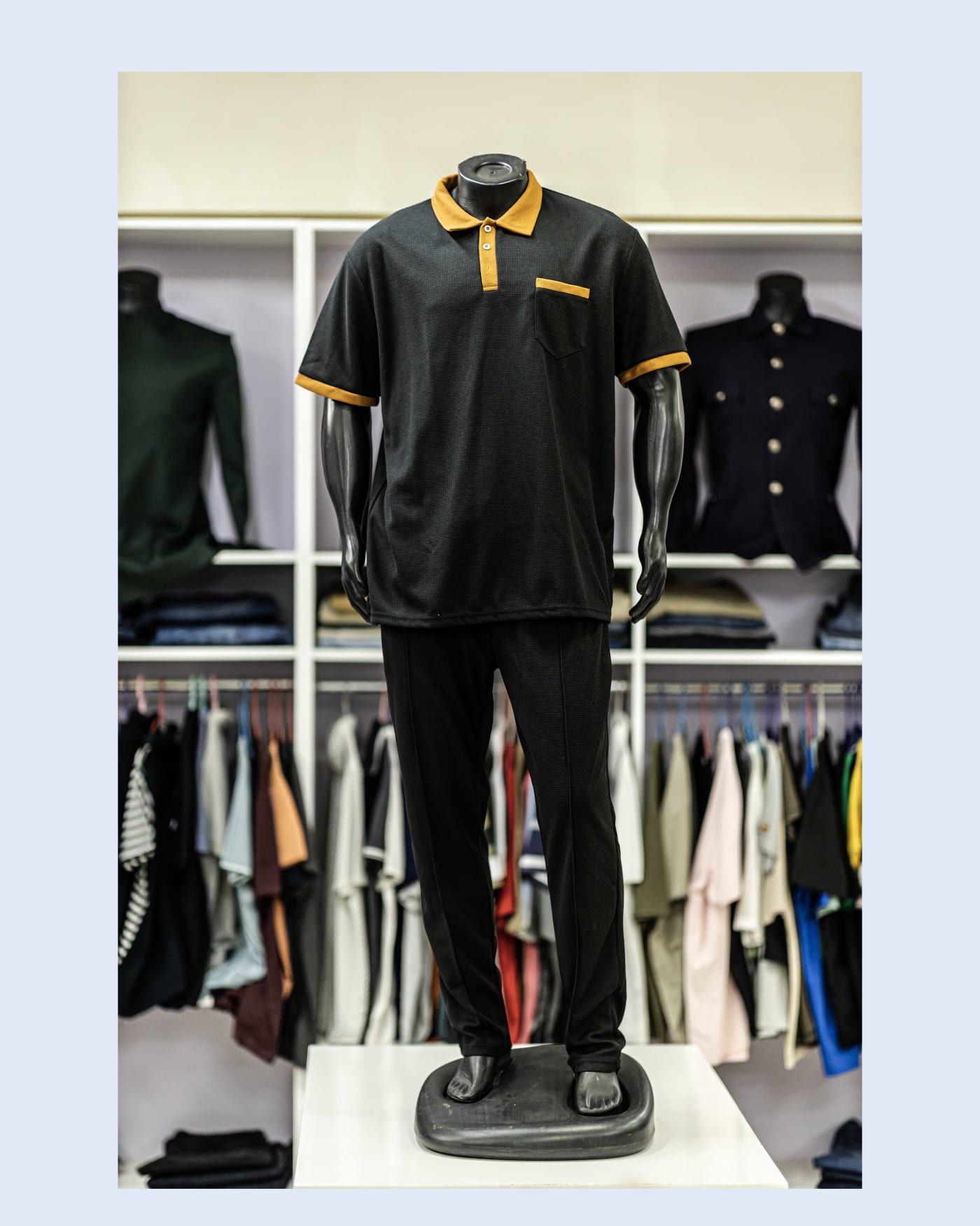Black & Gold Polo Set