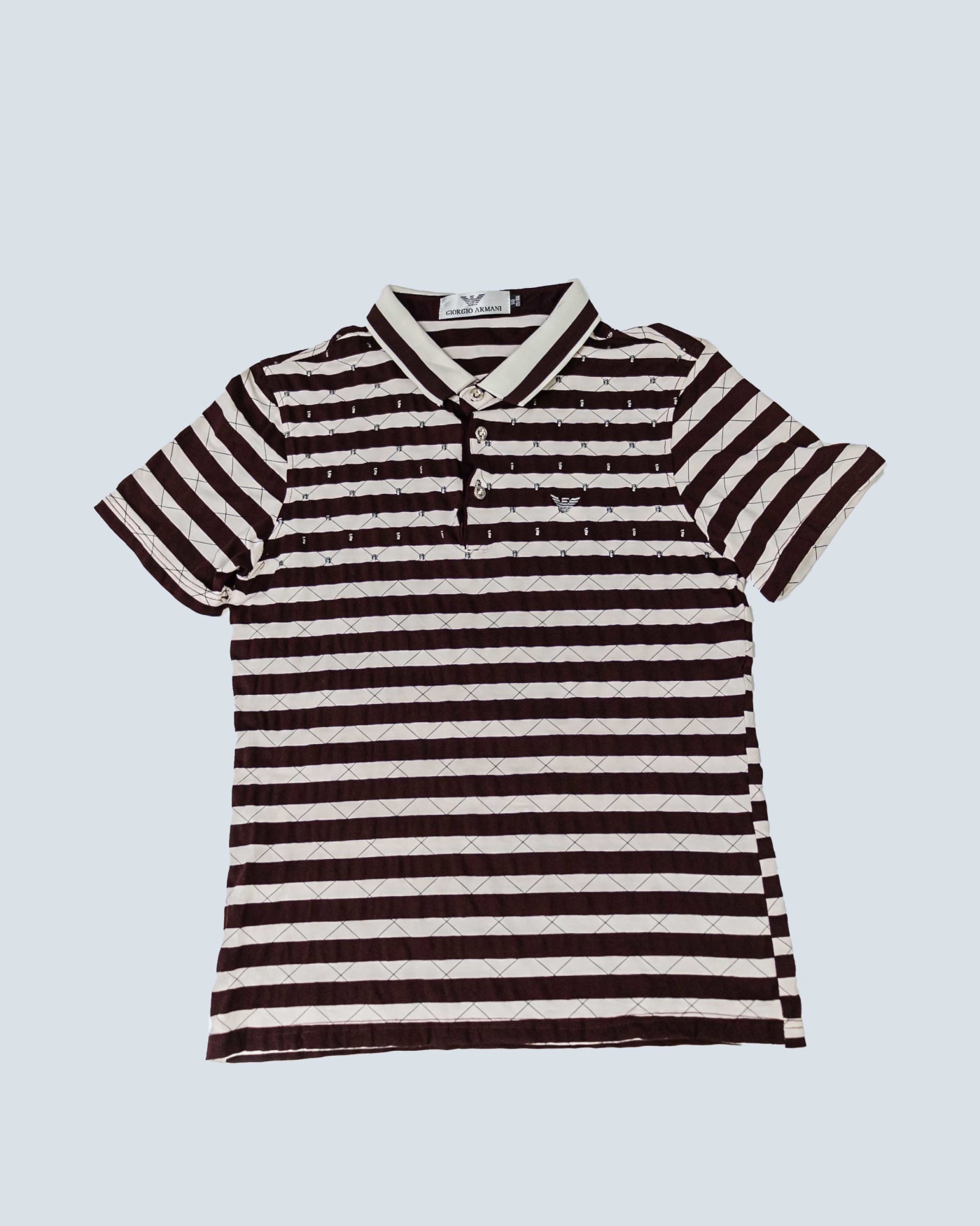 Burgundy Striped Polo