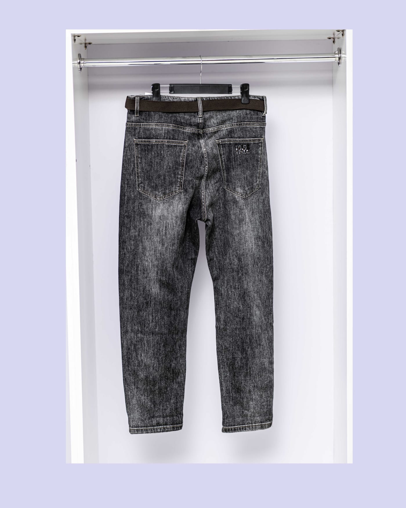 Charcoal Acid Wash Jeans — image 1