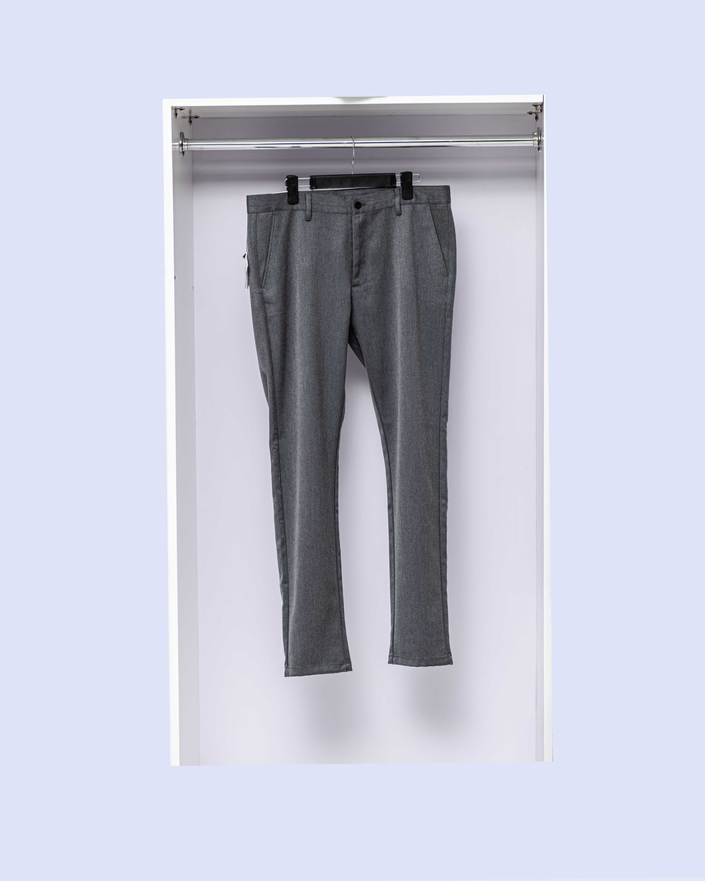 Grey Wool-Look Trousers — image 1