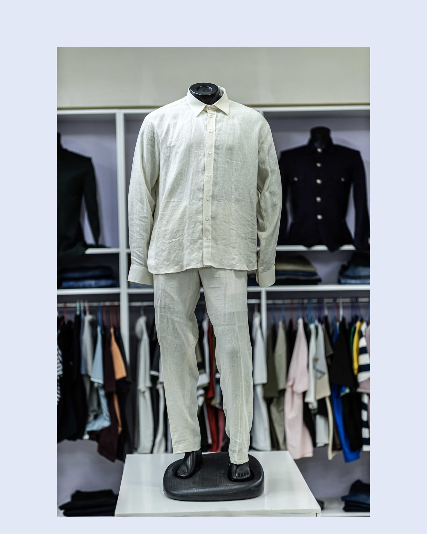 Ivory Linen Shirt & Trouser Set