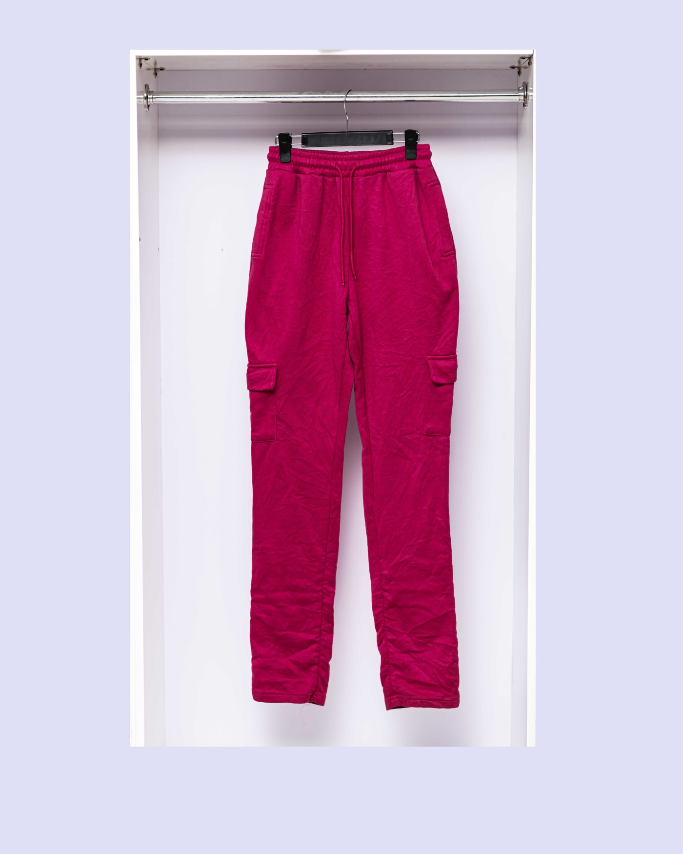 Magenta Cargo Joggers