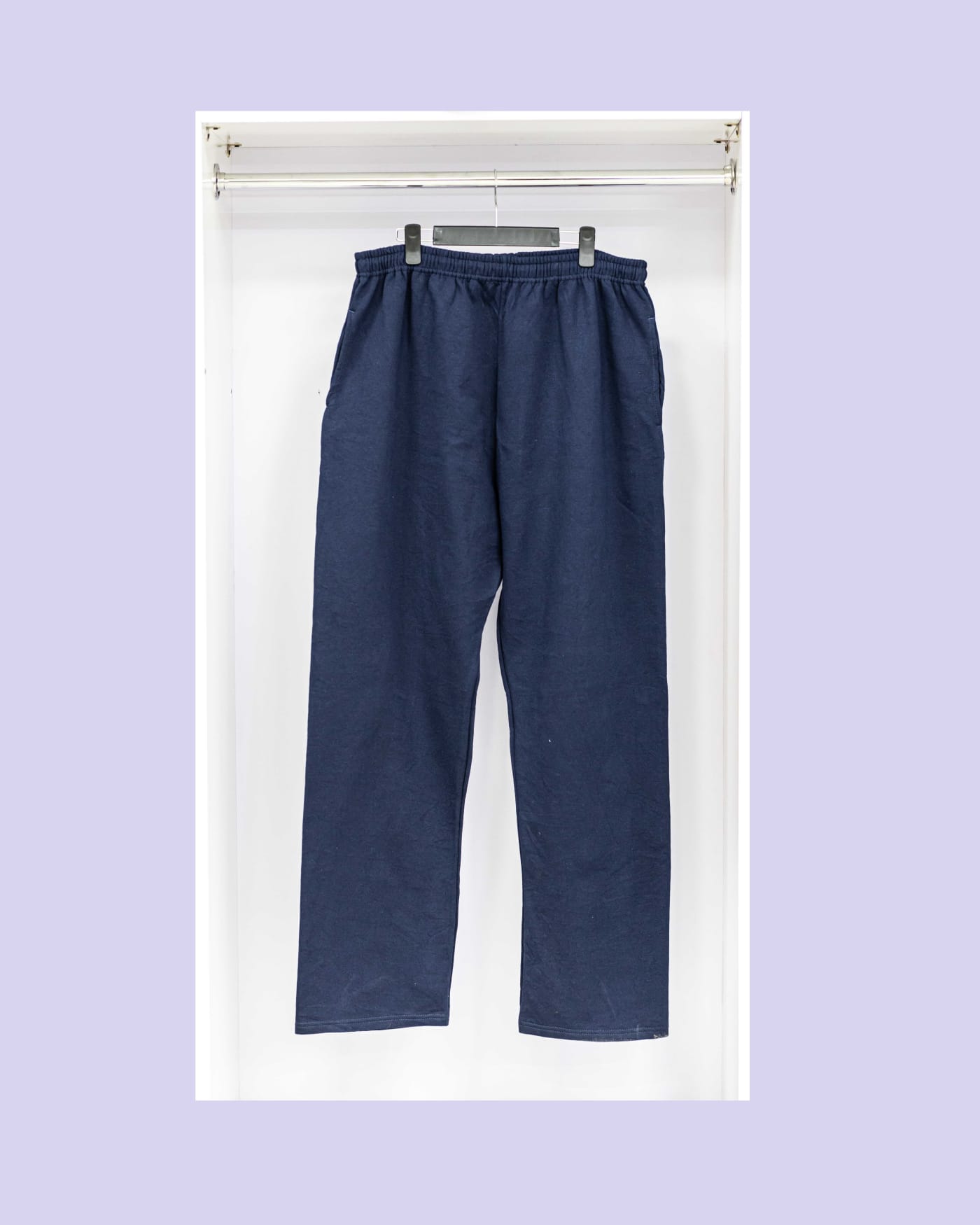 Navy Linen Drawstring Trousers — image 1