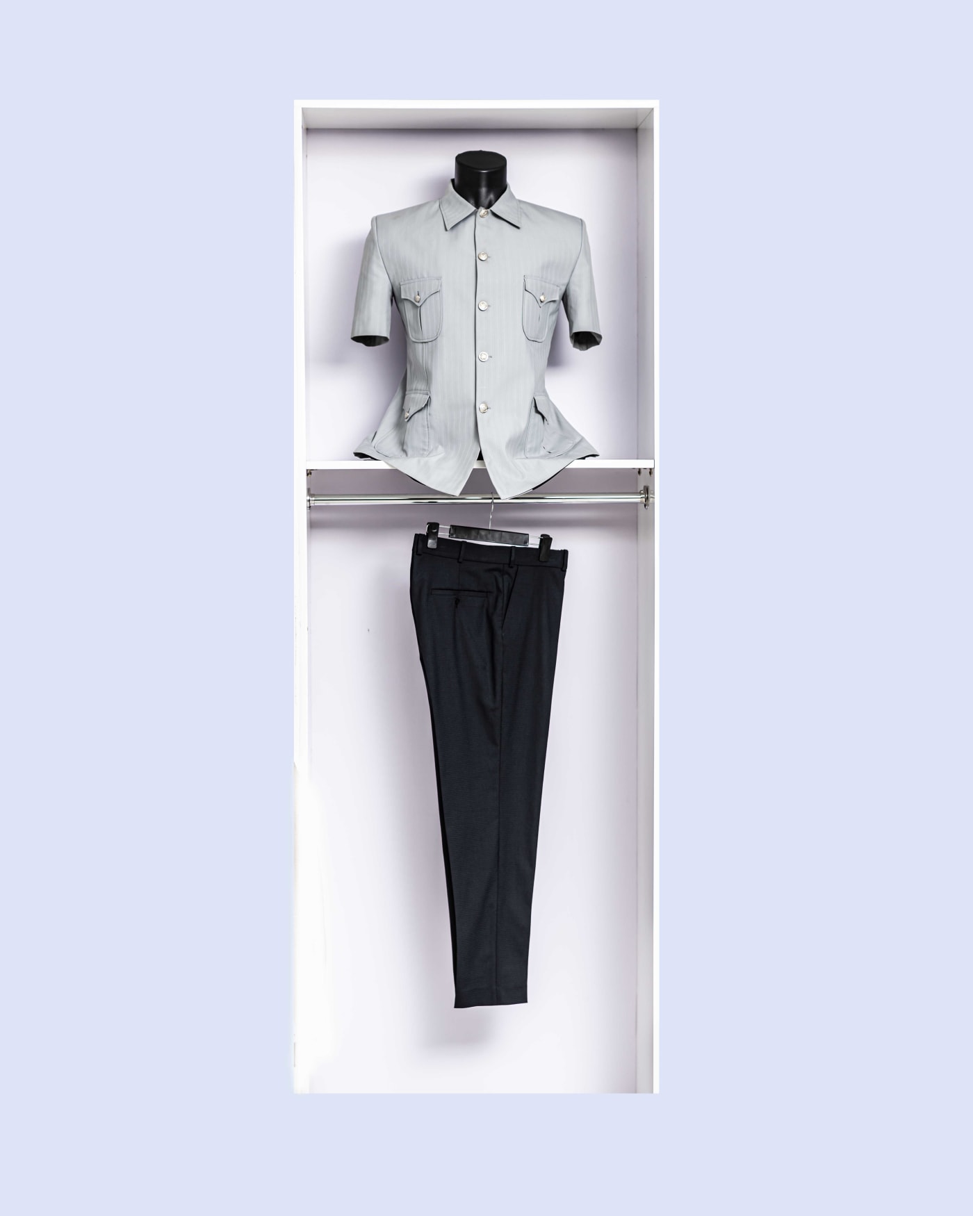 Powder Blue Safari Suit