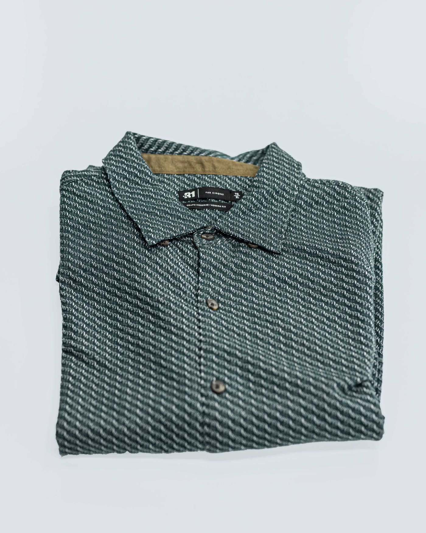 Teal Geometric Print Shirt