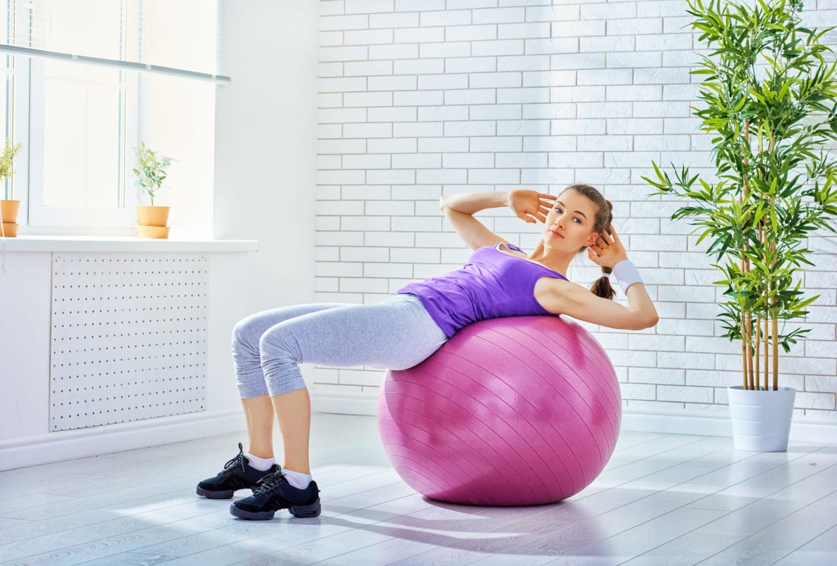 Durable PVC Yoga Ball for Home Gym-75cm- Plain – ANQUR Shop