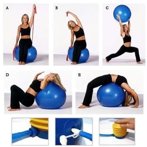 Durable PVC Yoga Ball for Home Gym-75cm- Plain – ANQUR Shop — photo 4