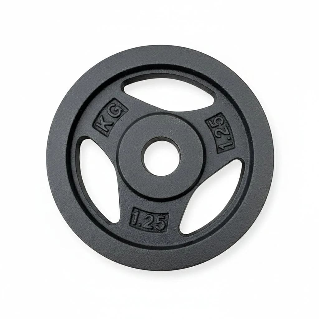 1.25 Kg Black Weight Plate for Dumbbells and Barbells – Durable Cast Iron